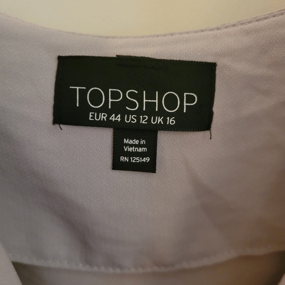 TopShop Grey Camisole Top with Scalloped Neckline - Picture 2 of 7